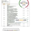 Mali Banque Atlantiaque bank statement template in Word and PDF format, .doc and .pdf format
