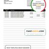 Philippines Unionbank bank statement template in Word and PDF format