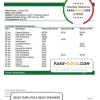 Poland Banca Intesa bank statement template in Word and PDF format