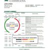 Portugal Banco Carregosa bank statement template in Excel and PDF format, .xls and .pdf format