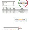 Malta Akbank bank statement template in Word and PDF format