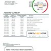 Madagascar Acces Banque bank statement template in Word and PDF format