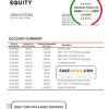 Rwanda Equity bank proof of address statement template in Word and PDF format