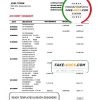 Saint Lucia Scotiabank bank proof of address statement template in Word and PDF format