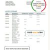 Salvador Banco Azul bank statement template in Word and PDF format
