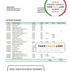 Mauritania BNP Paribas bank statement template in Word and PDF format