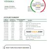 Slovakia VUB Bank statement template, Word and PDF format (.doc and .pdf)