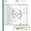 Slovenia Abanka d.d bank statement template in Excel and PDF format