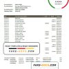 South Korea BNK bank statement easy to fill template in Excel and PDF format