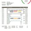 South Korea BNK bank statement template, Word and PDF format (.doc and .pdf)