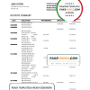 Sierra Leone National Development bank statement template in Word and PDF format