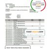 Mexico Banorte bank statement template in Word and PDF format