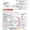 Spain Santander credit card proof of address bank statement in Word and PDF format