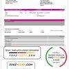 Spain Self Bank proof of address statement template in Word and PDF format, .doc and .pdf format