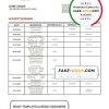 Sri Lanka Seylan bank statement template in Word and PDF format, version 2