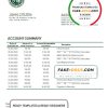 Sudan Agricultural Bank of Sudan bank statement template in Word and PDF format, version 2