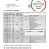 Sudan Al Neelen Bank bank statement template in Word and PDF format, version 2