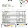 Sweden Nordnet AB bank statement easy to fill template in .doc and .pdf format, fully editable