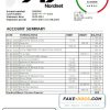 Sweden Nordnet AB bank statement easy to fill template in .xls and .pdf file format
