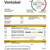 Switzerland Vontobel Bank statement template, Word and PDF format (.doc and .pdf)