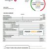 Syria Al Baraka Bank proof of address statement template in Word and PDF format, .doc and .pdf format