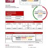 Syria Cham Bank proof of address statement template in Word and PDF format, .doc and .pdf format