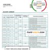 Syria Gulf Bank proof of address statement template in Word and PDF format, .doc and .pdf format