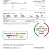 Thailand Bangkok Bank online banking transaction statement template in Word and PDF format