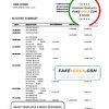 Timor-Leste BNU bank statement template in Word and PDF format