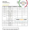 Turkey Odeabank bank statement template in .doc and .pdf format