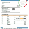 Thailand Bangkok Bank statement template, Word and PDF format (.doc and .pdf)