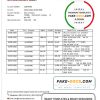 Turkmenistan Turkmenbashi Bank statement template, Word and PDF format (.doc and .pdf)