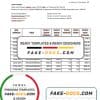 Ukraine Oshadbank statement template in Word and PDF format