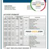 Monaco Barclays Private Bank statement easy to fill template in Word and PDF format