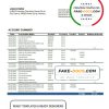 Monaco Julius Bar bank statement easy to fill template in Word and PDF format