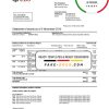Monaco UBS bank proof of address statement template in Word and PDF format (.doc and .pdf)