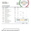 Montenegro NLB Bank statement template, Word and PDF format (.doc and .pdf)