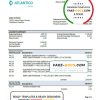 Namibia Atlantico bank statement template in Word and PDF format