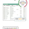 Nauru Bank of Nauru bank statement template in Word and PDF format