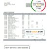 Panama Banistmo bank statement template in Word and PDF format