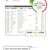 Papua New Guinea BSP bank statement template in Word and PDF format