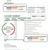 Slovakia VUB bank statement, Excel and PDF template