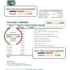 Sudan Agricultural Bank of Sudan bank statement, Excel and PDF template