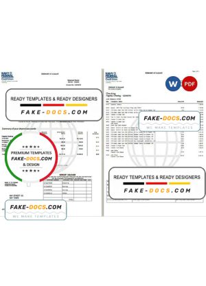 USA Navy Federal bank statement, Word and PDF template, 9 pages