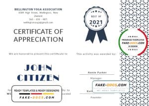 USA Customer Appreciation Certificate template in Word and PDF format, version 2 USA Customer Appreciation Certificate template in Word and PDF format, version 2