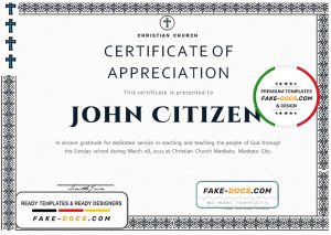 USA Pastor Appreciation certificate template in Word and PDF format USA Pastor Appreciation certificate template in Word and PDF format