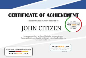 USA Employee Thank You Achievement certificate template in Word and PDF format USA Employee Thank You Achievement certificate template in Word and PDF format