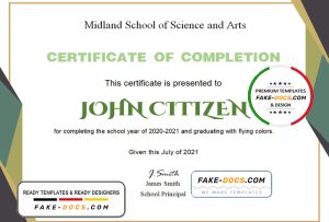 USA Graduation certificate template in Word and PDF format USA Graduation certificate template in Word and PDF format