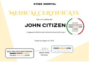 USA Medical certificate template in Word and PDF format, version 2 USA Medical certificate template in Word and PDF format, version 2