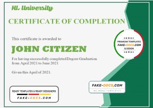 USA Completion & Graduation Ceremony certificate template in Word and PDF format USA Completion & Graduation Ceremony certificate template in Word and PDF format